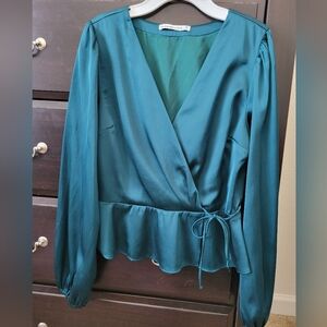 Abercrombie Satin Wrap Blouse